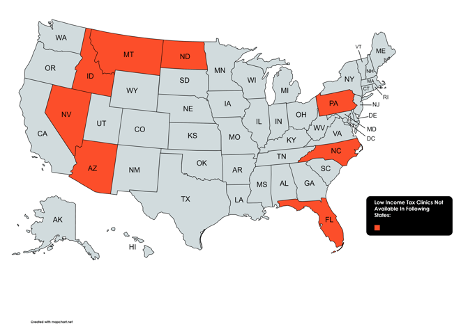 Low_Income_Tax_Clinics_Not_Available_In_Following_States_